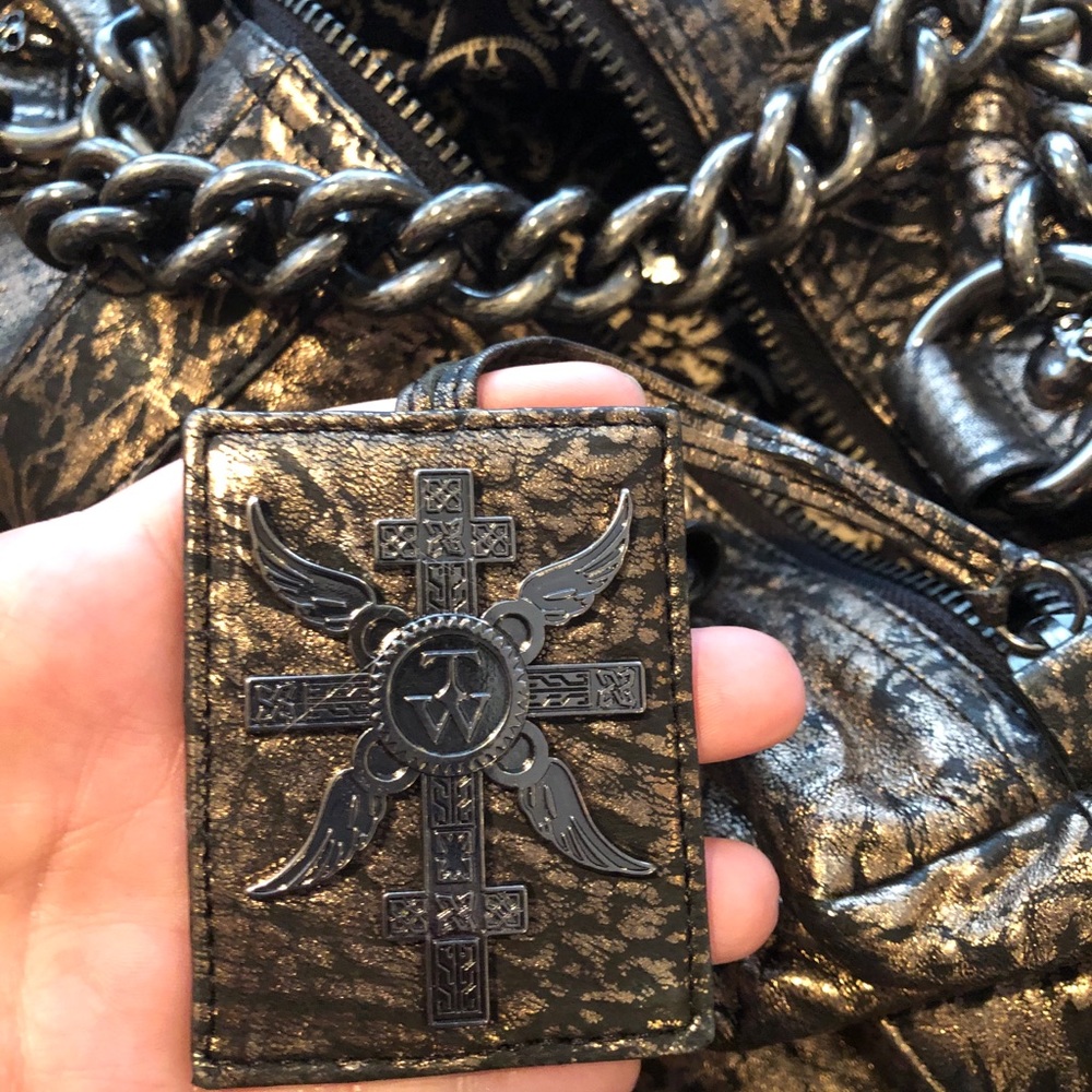 RARE Thomas Wylde bronze leather shoulder bag - Picture 6 of 12
